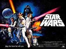 STAR WARS 1977 UK quad poster print 30x40" FREE P&P Mark Hamill Harrison Ford