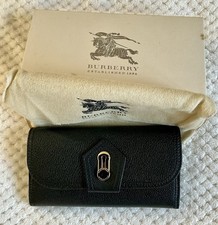 Burberry black pebbled leather