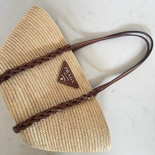 Prada raffia wicker - wicker, leather