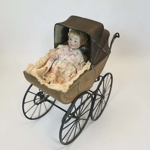 Vintage miniature pram - vintage, baby