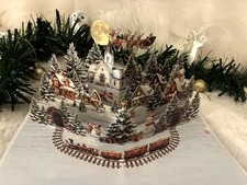 Beautiful 3D Pop Up Christmas in the Little Town Greeting Card & Envelope