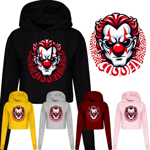 Joker red ladies hoody - red,