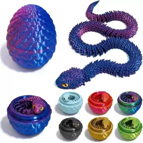 Printed snake movable - 3d,