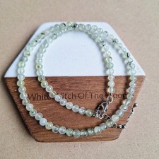 Prehnite 4mm bead - 4mm, choker