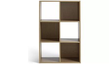 6 Cube Storage Unit Oak Effect