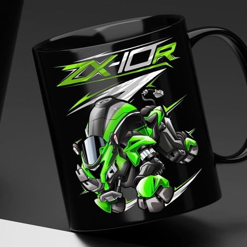 Coffee mug for kawasaki zx10r - coffee,