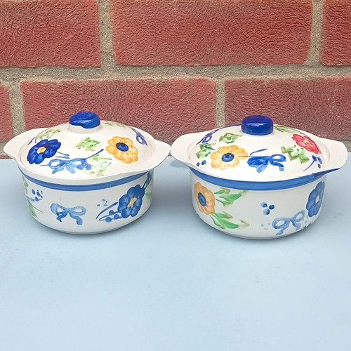 Round ceramic floral - 2x,