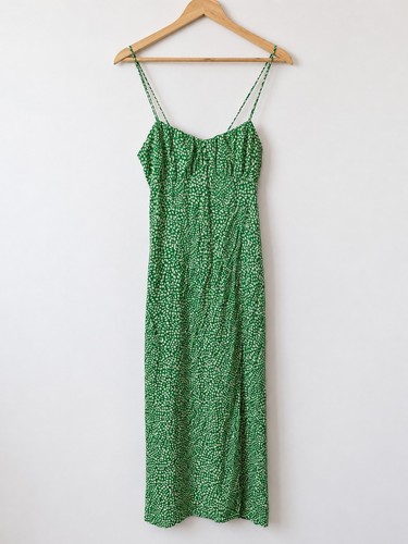 Zara green abstract print maxi - abstract,