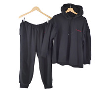 Simone Rocha x HM Tracksuit Black Joggers Hoodie Heavy Blend Frill Trim size M