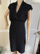 R&M Richards Evening party Dress rose style top with layered bottle Sz 12-14