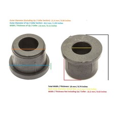 2x Plastic Reducer Bushes 22mm