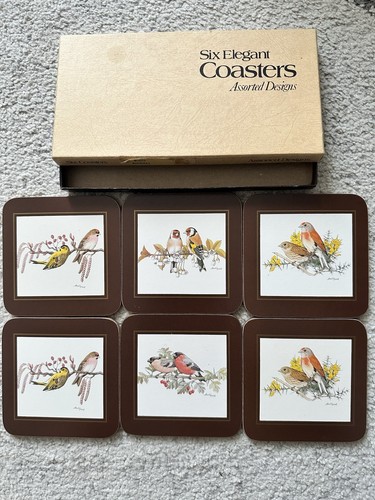 Set vintage coasters with - set,