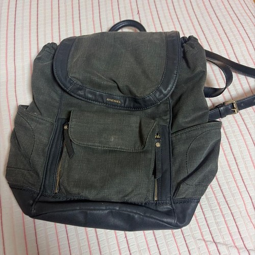 Diesel denim backpack black - diesel,