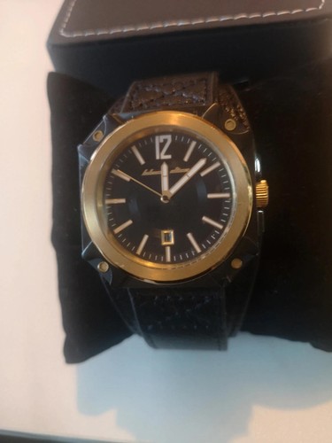 Black dice dial - , leather