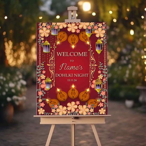 Personalised dholki sign - personalised,