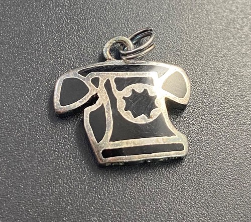 925 rotary phone charm pendant - 925,