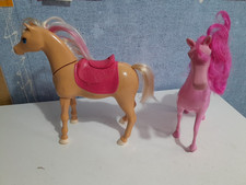 Barbie Horse Tawny Pink Saddle Move Dance Barbie Mattel 2015 With Pink Friend 