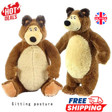 Masha and The Bear Toy Doll Set Kids Birthday Gift Cute Anime Character Plush