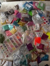 Huge Lot of Glitter, Sequins & Nail Art Decorations – Mixed Colors & Shapes