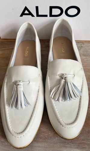Aldo white leather - white, flat