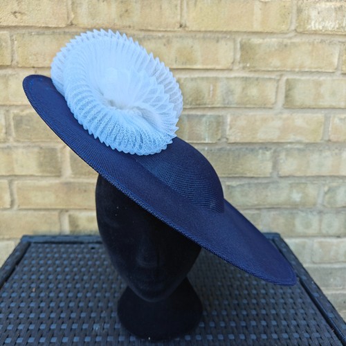 Navy blue white - white, wide