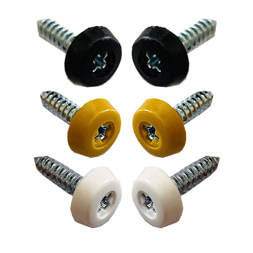 Number plate screws - plate, fixing
