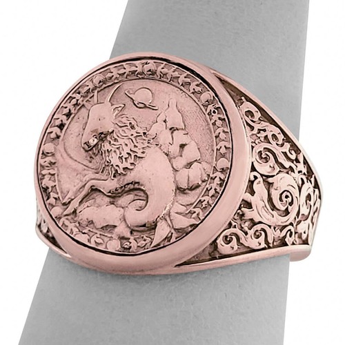 Real 10k rose - gold, capricorn