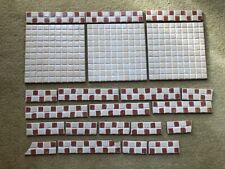 Splash-back tiles and quantity of trims.