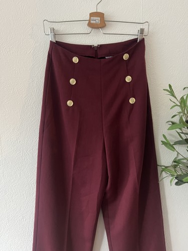 Women deep red wide leg - deep,