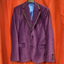 mens Purple velvet jacket Size
