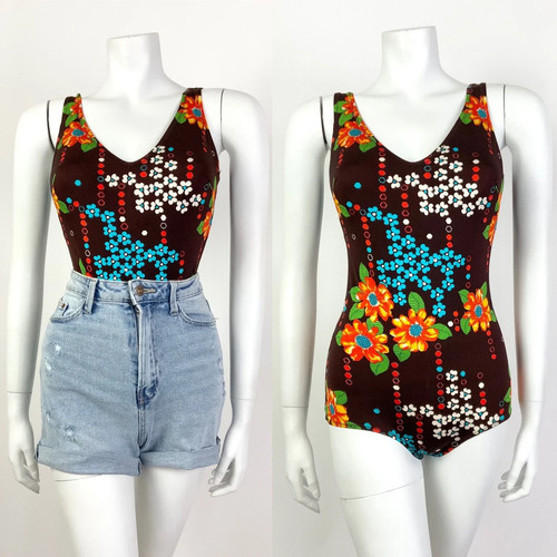 Vtg 60s 70s brown - 70s, orange