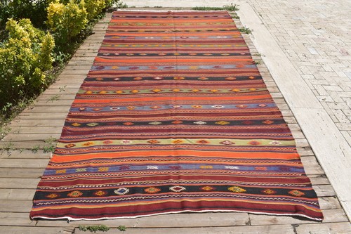 Turkish kilim 5x11 handwoven - kilim,