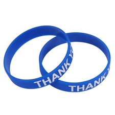  2 Pcs Wrist Bands Charity Silicone Wristband Straps Decorative Colorful
