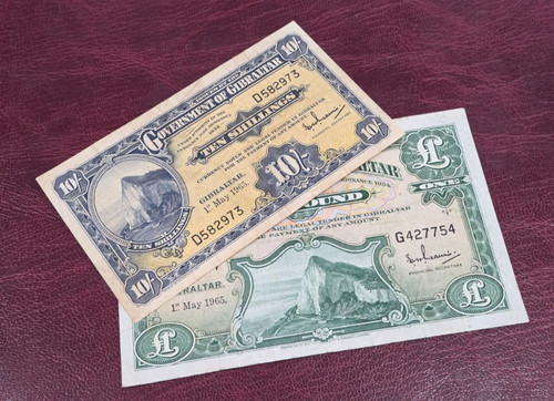 Gibraltar 1965 banknotes 2 - gibraltar,