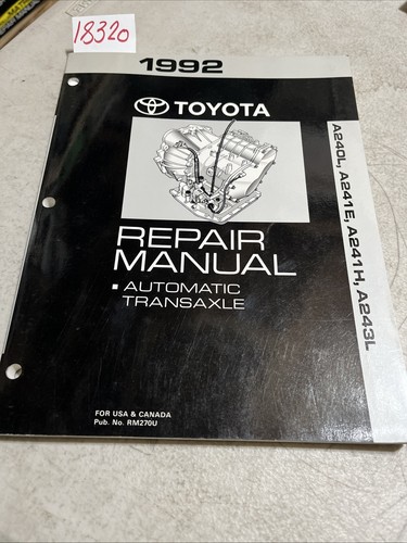 1992 toyota a24dl a241e a241h - toyota,