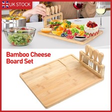 Bamboo Cheese Board Set Wooden