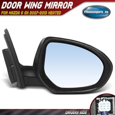 Electric Door Wing Mirror Drivers Side for Mazda 6 GH 2007-2013 Heated Black