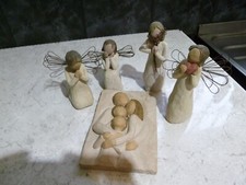 WILLOW TREE X5 FIGURES X4 PLUS ONE WALL PLAQUE VGC