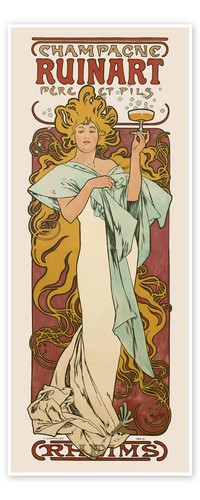 Champagne ruinart alfons mucha - alfons,