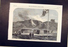 Original Old Antique Print