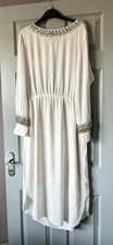 New. Malene Birger White Heavily Jewel Embellished  Dress. Size 12