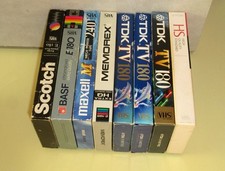 8 x Pre Used VHS Video Tapes 3 & 4 Hour