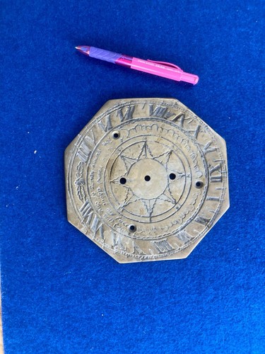 Brass sundial plate lacking - brass,