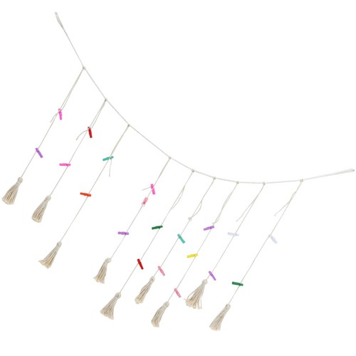 Handcrafted beige tassel wall - handcrafted,