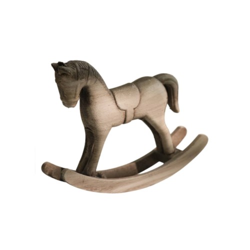 Wooden rocking horse - wooden,