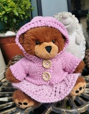 Hand knitted teddy bear