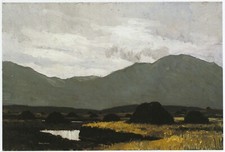 Grey Day on the Bog Paul Henry print in 10 x 12 inch mount ready to frame SUPERB