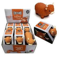 STRETCHY HIGH LAND COO COW NOVELTY STRESS TOY BALL NEW IN BOX PUK