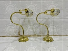 Pair Of Vintage Brass Swan