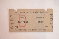Railway Ticket BRB Tenby to Lamphey 2nd